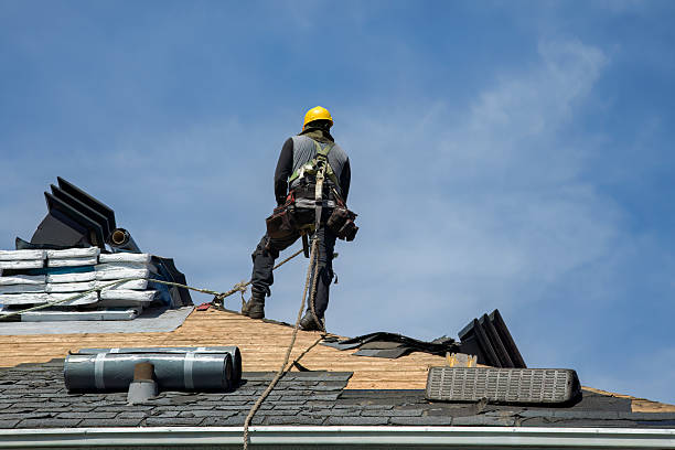 Professional Gutter Installation technician working in Pocomoke City, MD